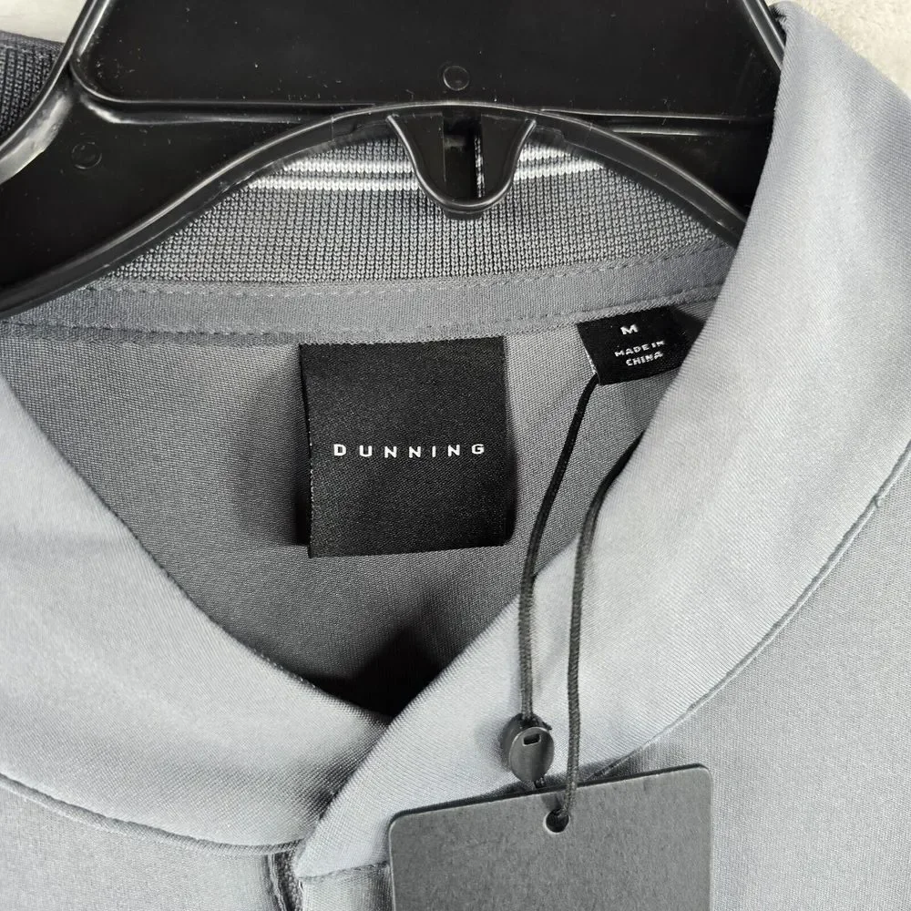 Dunning Golf 1/4 Zip Gray Mens‎ Medium Polyester New